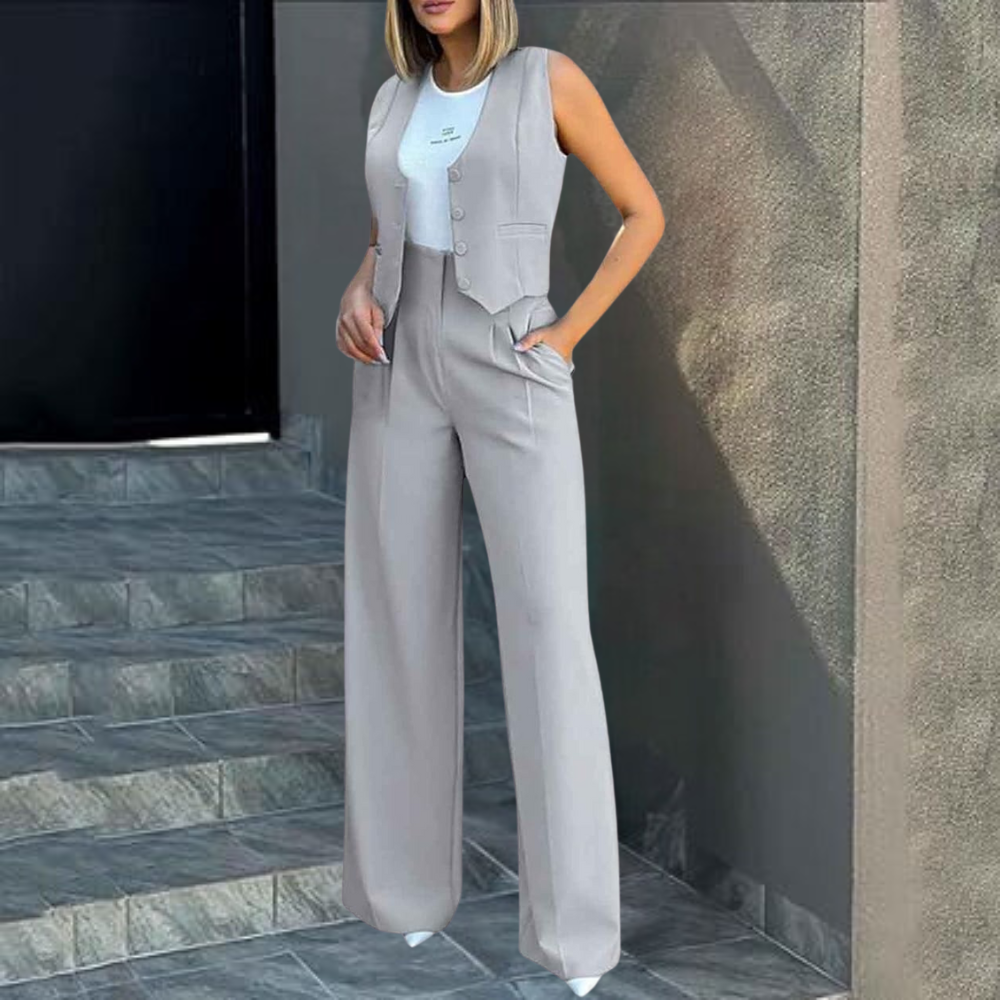 Elegante Damen-Westen- und Hosen-Kombination