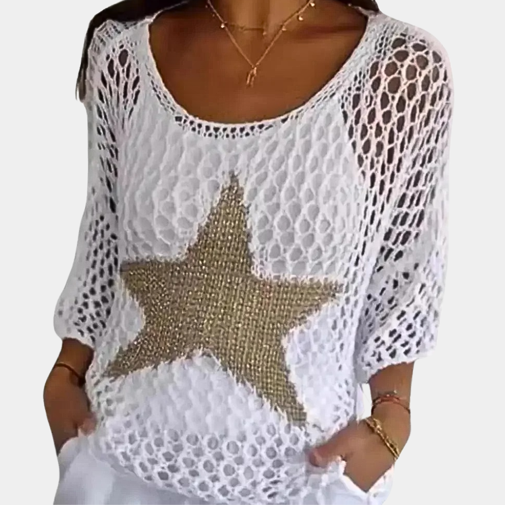 Luxuriöser Damenpullover aus eleganter Strickware