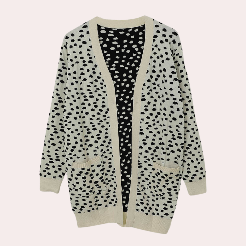 Modische Langarm-Strickjacke Laila mit exklusivem Muster für Damen