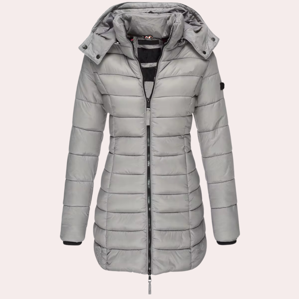 Krohn-e | Daunenjack - stilvolle lange gefütterte Jacke für den Winter
