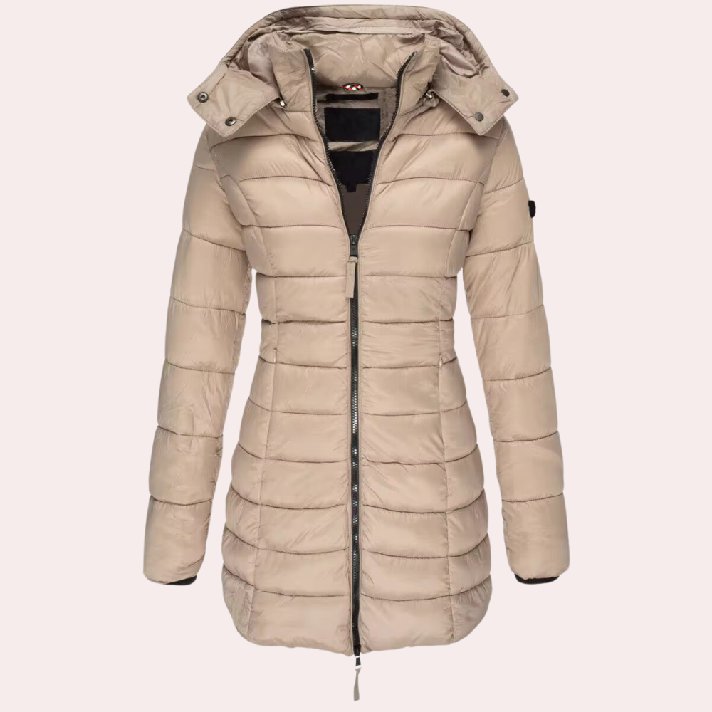Krohn-e | Daunenjack - stilvolle lange gefütterte Jacke für den Winter