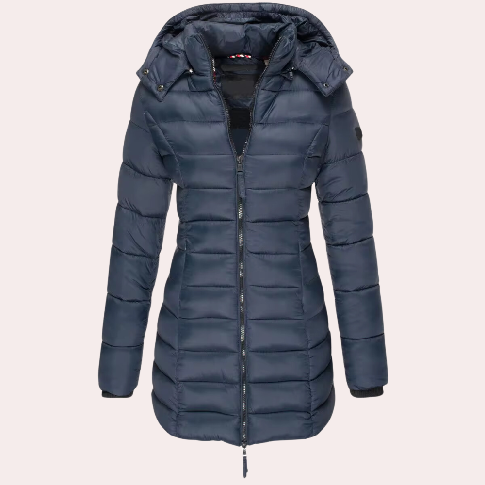 Krohn-e | Daunenjack - stilvolle lange gefütterte Jacke für den Winter