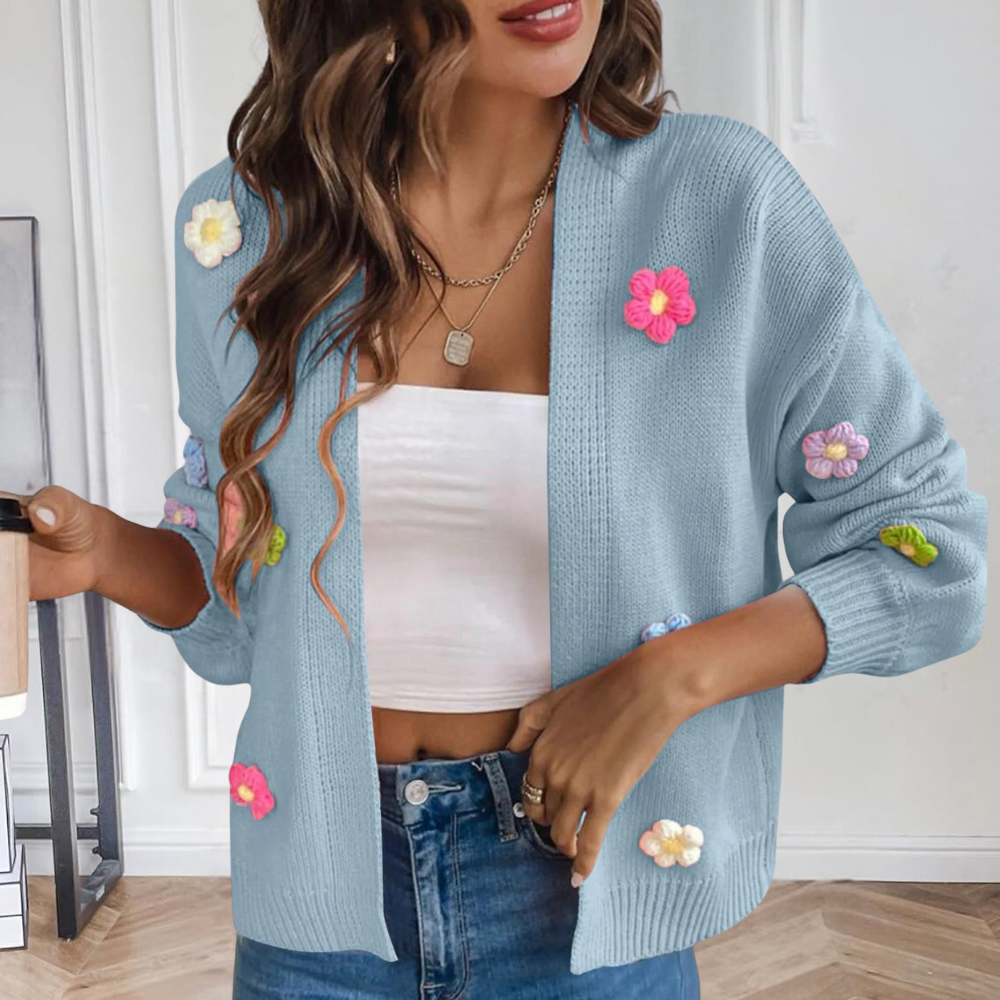 Krohn-e | Damenjacke mit 3D Blumen – Maribel