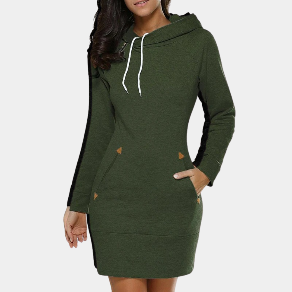 Elegantes Kapuzenpulloverkleid für Damen von Ines