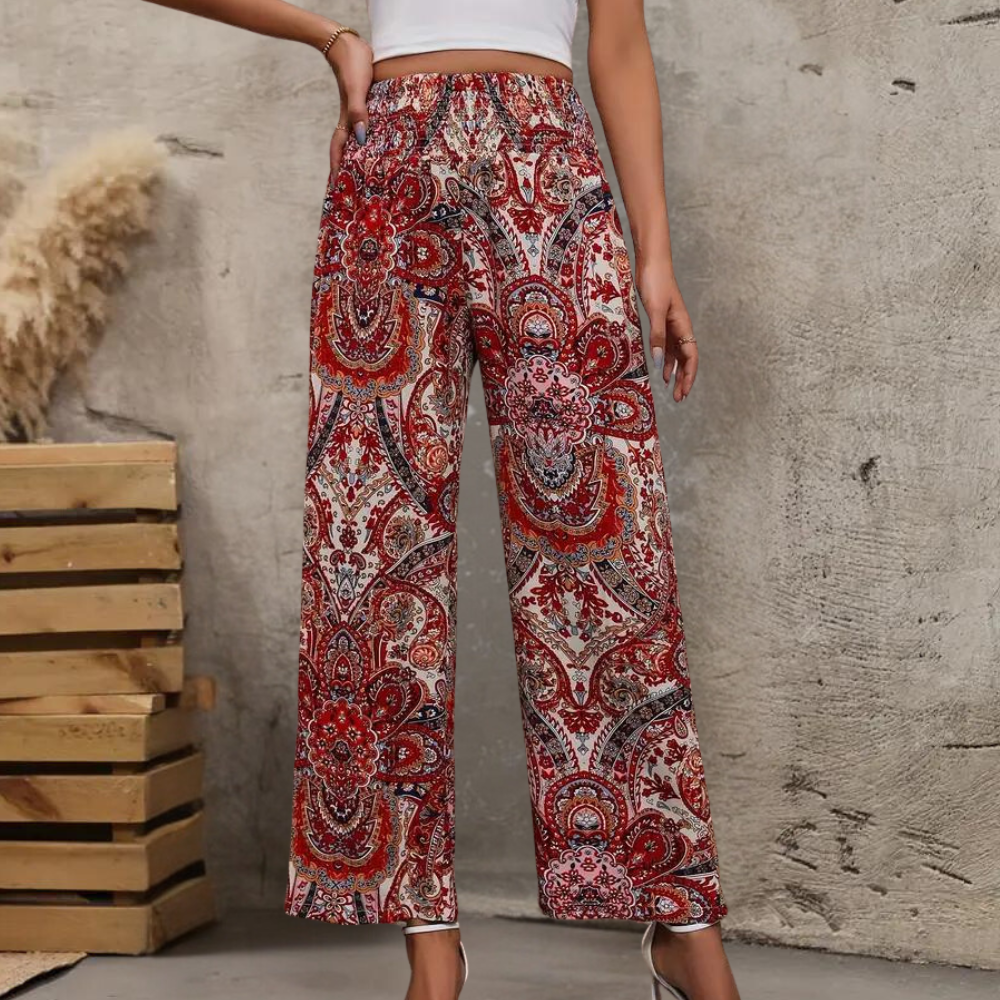 Modische Reina Boho-Hose für Damen mit angesagten schrägen Taschen