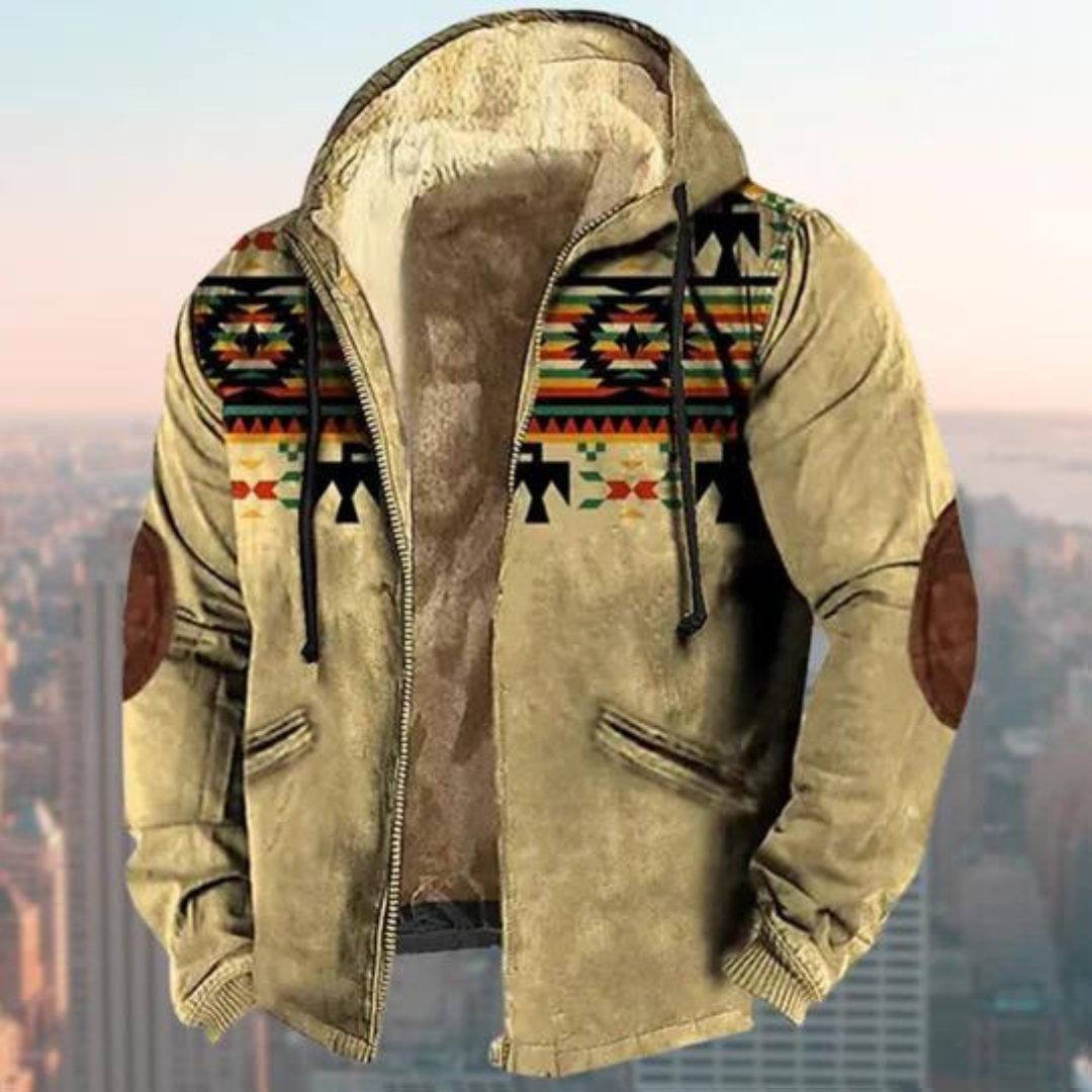 Herren Kapuzenjacke mit Native-inspiriertem Design