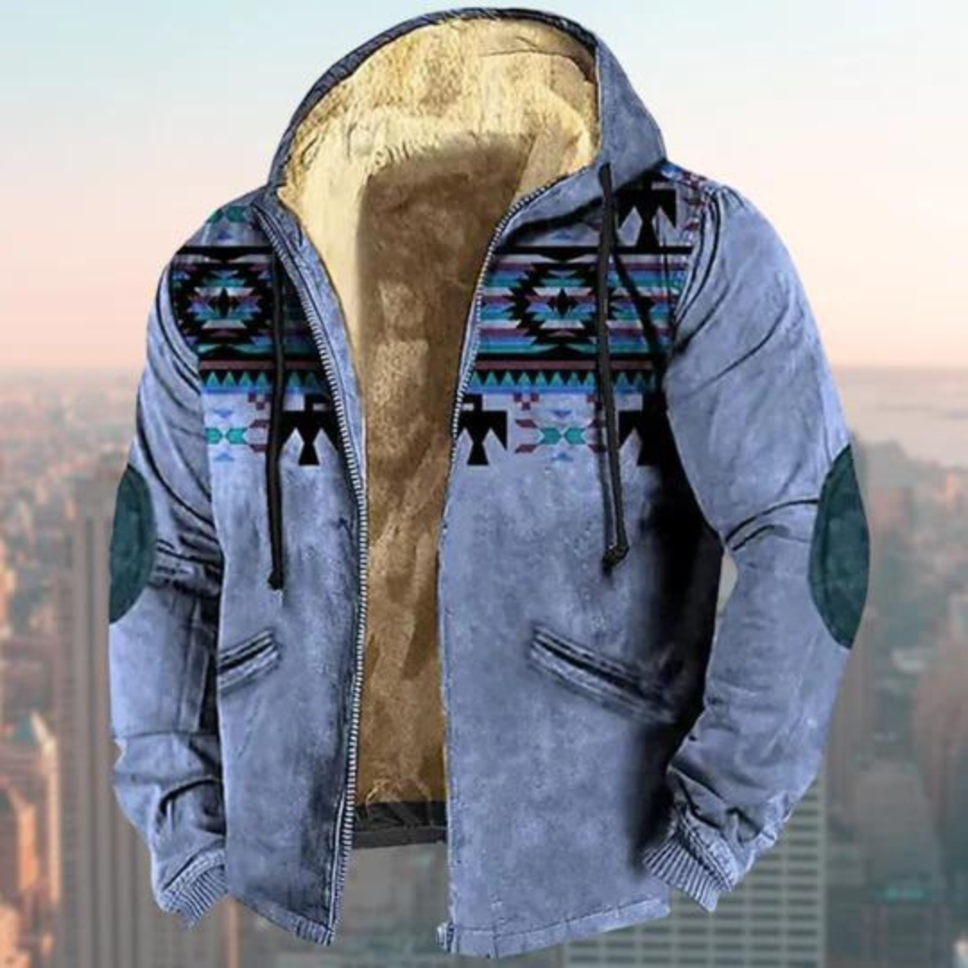 Herren Kapuzenjacke mit Native-inspiriertem Design