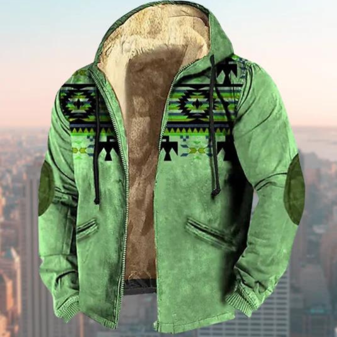 Herren Kapuzenjacke mit Native-inspiriertem Design