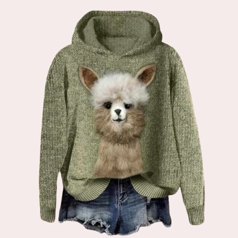 Talia Damenpullover: Modischer Pullover mit auffälligem Tiermuster