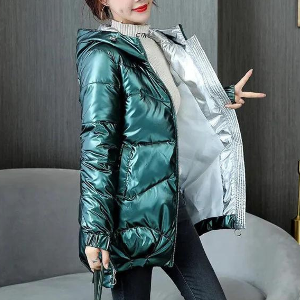 Krohn-e | Warme Winterjacke für Damen mit Kapuze