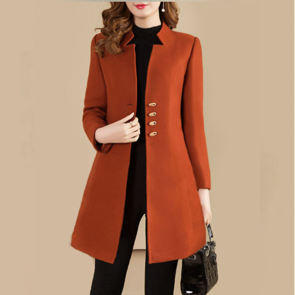 Krohn-e | Eleganter einreihiger Wintermantel für Frauen