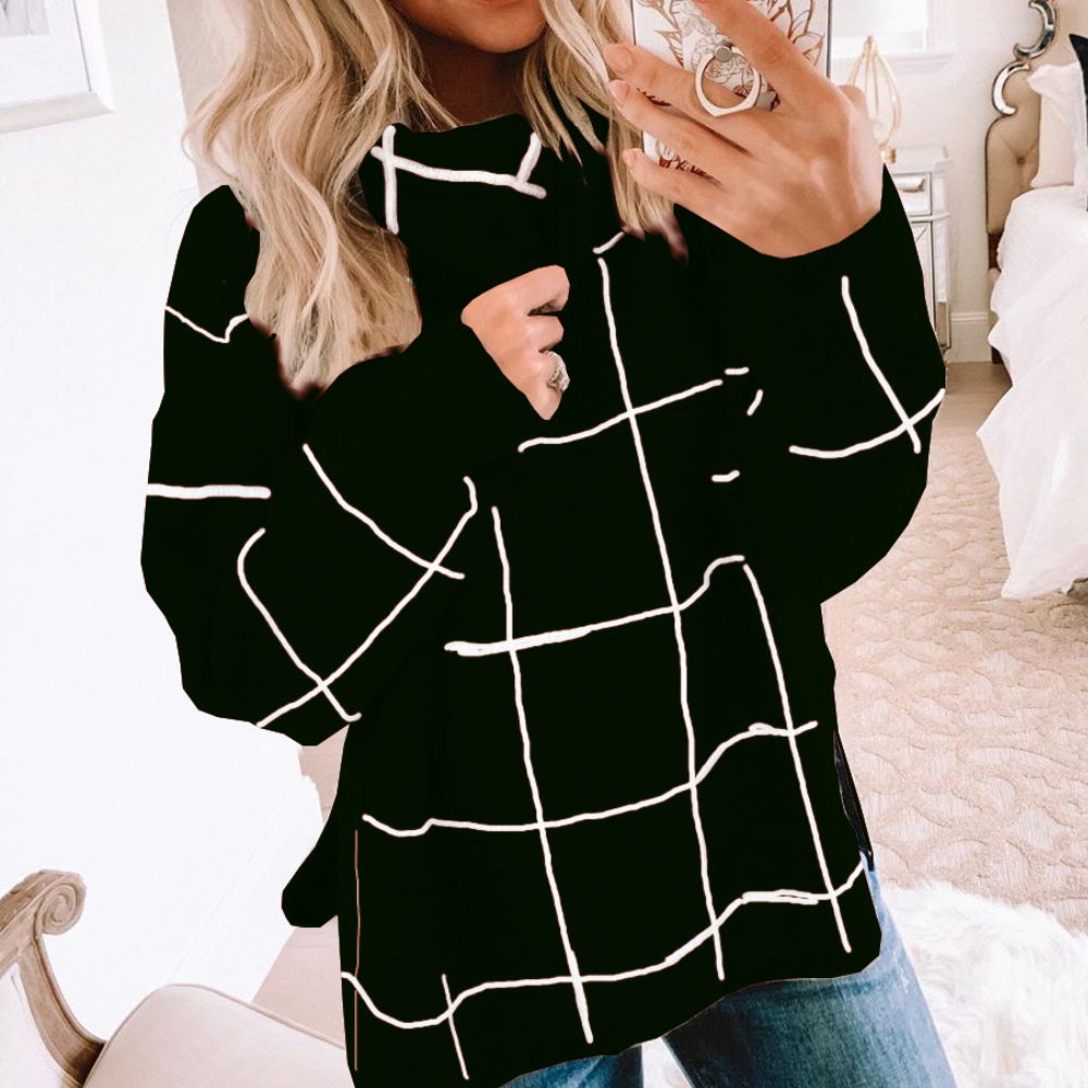 Trendiger Damenpullover Elda im angesagten Karomuster