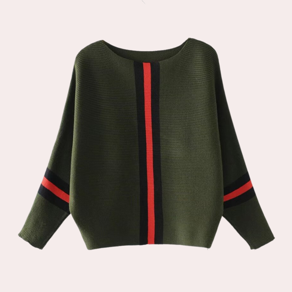 Eleganter Damenpullover Karine mit minimalistischen Streifen