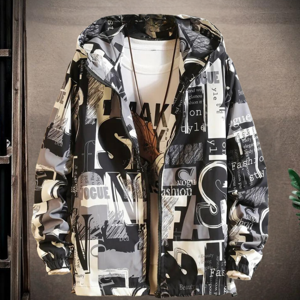 Leichte, stylische Dimitri Herren-Jacke mit Kapuze für die Stadt
