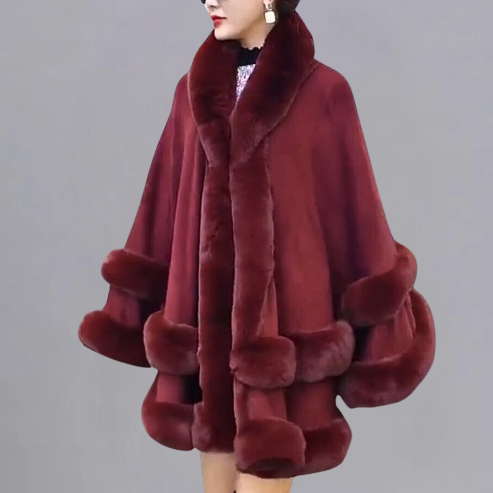 Krohn-e | Elegante Kap Mantel für Frauen für den Winter