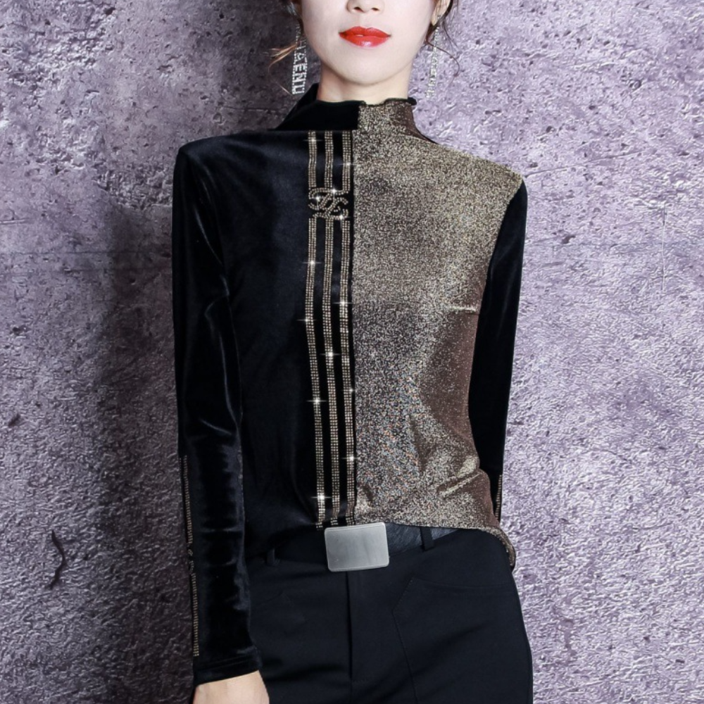 Trendiger Damenpullover Xanthi mit modischem Rundhals