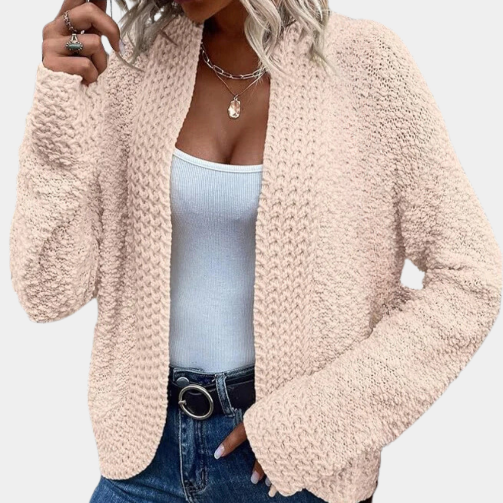 Krohn-e | Strickcardigan Weiches Bouclé-design Lässige Passform