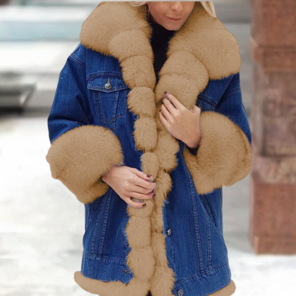Krohn-e | Stilvoller Denim-Mantel für Frauen, perfekt für den Winter