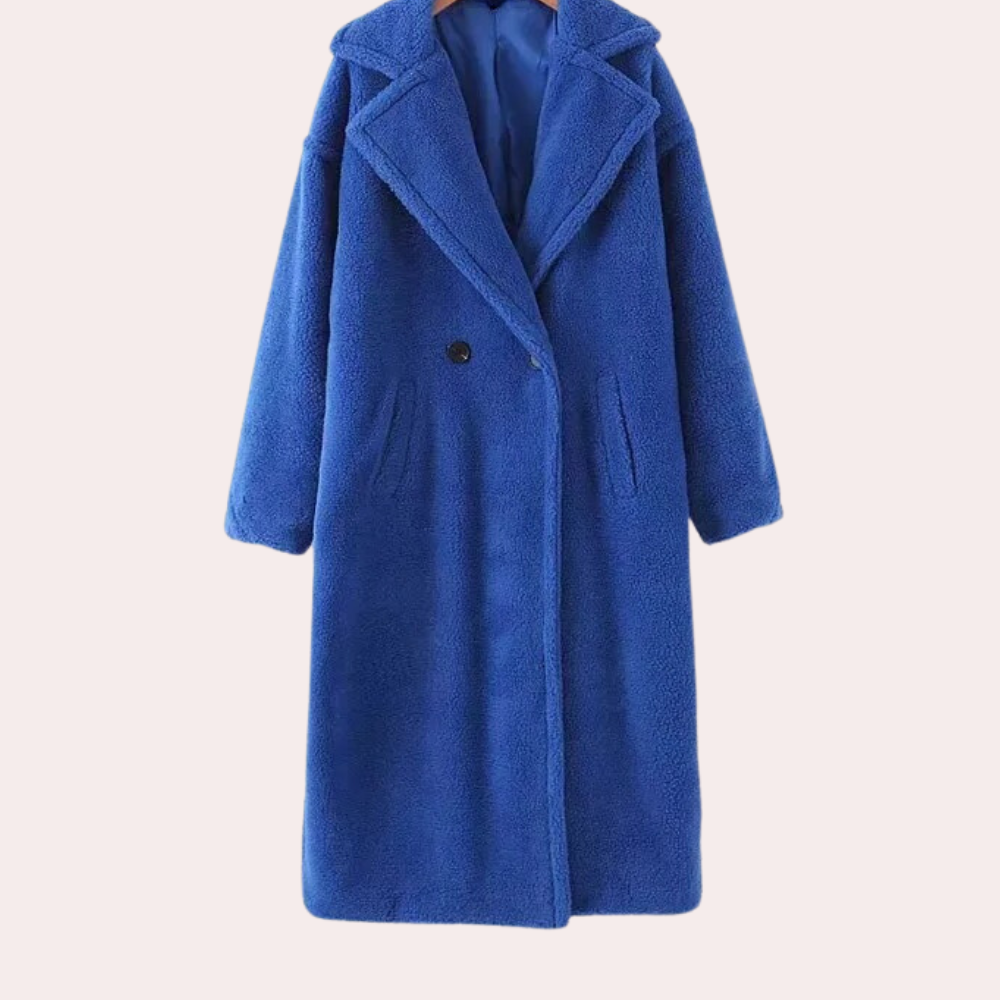 Krohn-e | Eleganter und Bequemer Damenmantel Aus Luxuriösem Plüsch