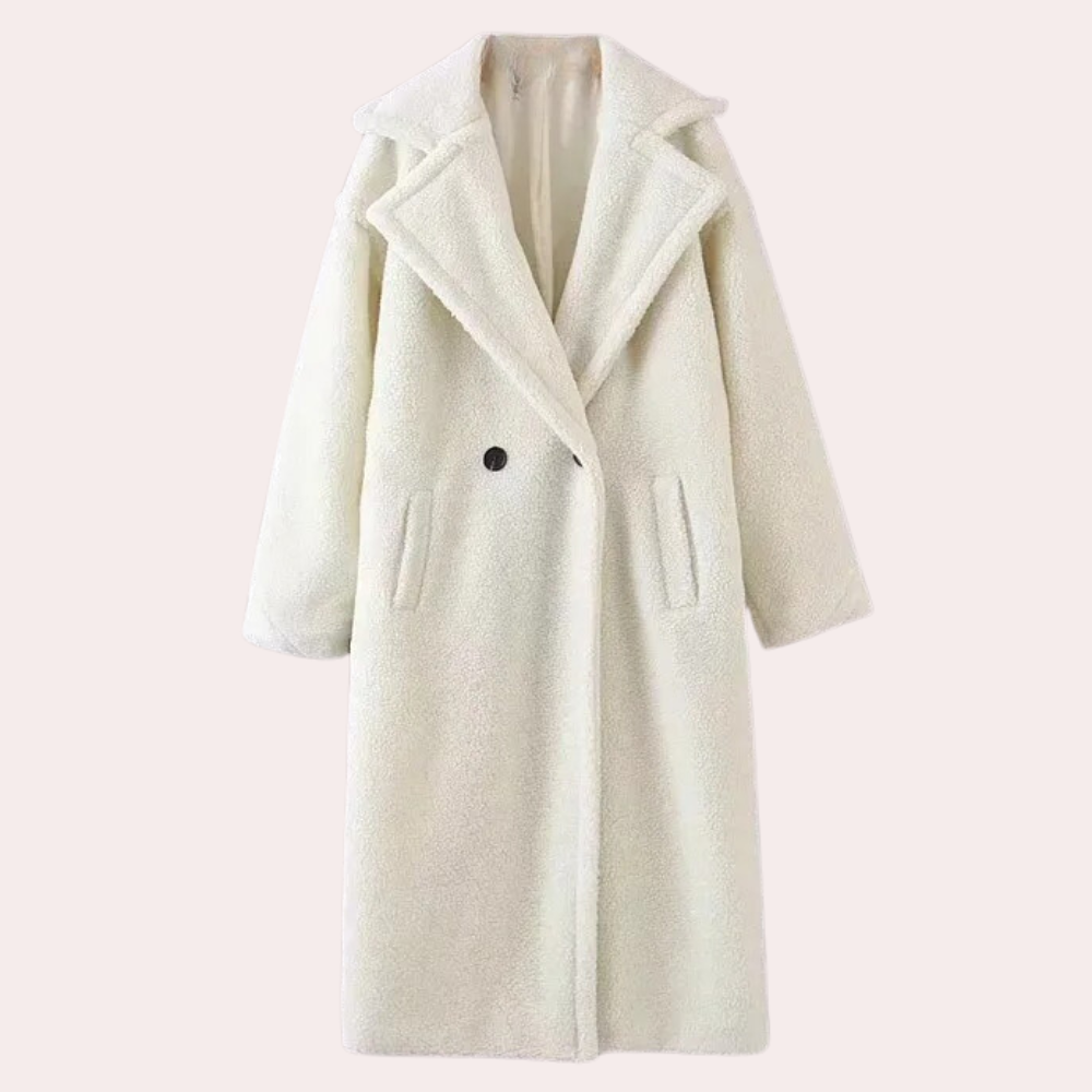 Krohn-e | Eleganter und Bequemer Damenmantel Aus Luxuriösem Plüsch