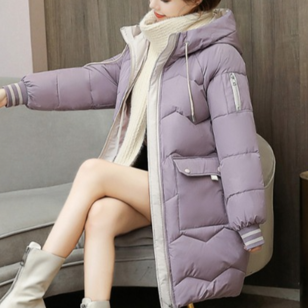 Krohn-e | Extra dicke und warme Winterhutjacke für Frauen