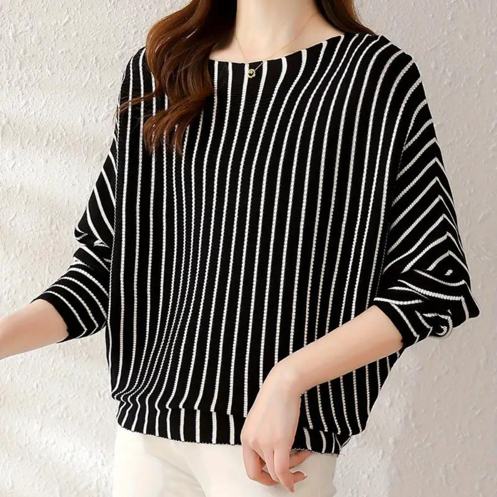 Eleganter Damenpullover mit Streifen von Szonja - ein trendiger Begleiter