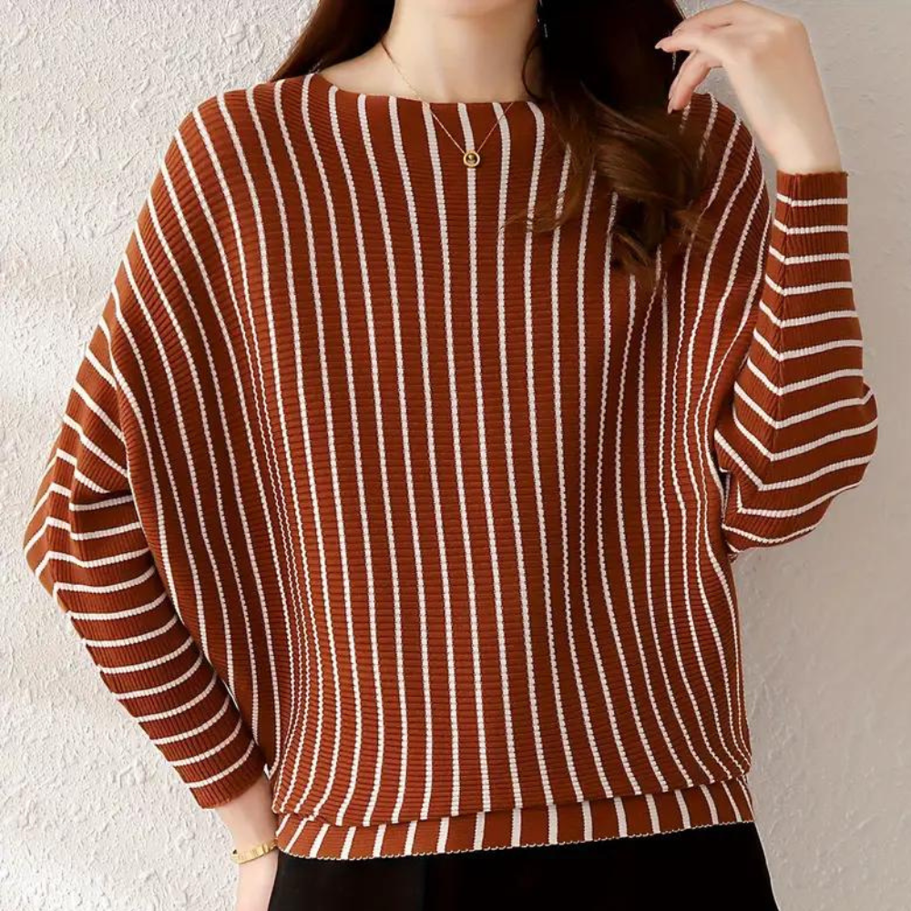 Eleganter Damenpullover mit Streifen von Szonja - ein trendiger Begleiter