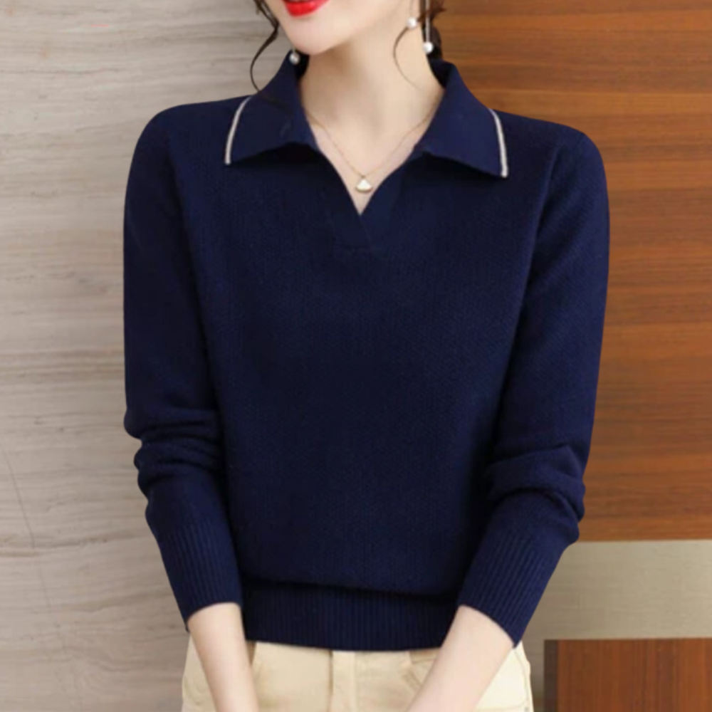 Elegantes Damen-Rollkragenpullover Liviya mit schickem Kragen