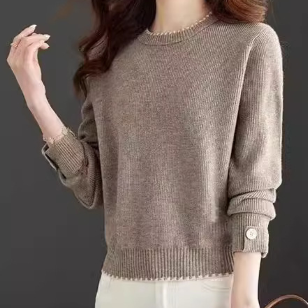 Peninah: Edler Damenpullover mit Rundhals