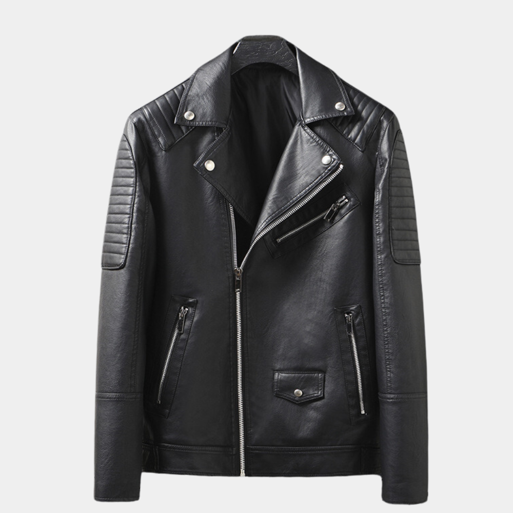 Moderne, stilvolle Herren-Bikerjacke mit Reißverschluss – vielseitig einsetzbar