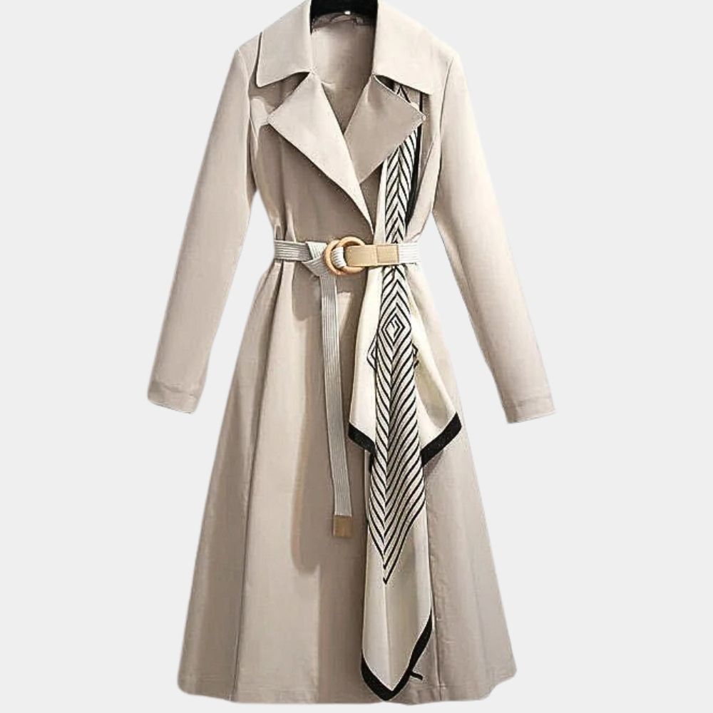 Krohn-e | Eleganter Herbst-Trenchcoat mit Gürtel für Frauen
