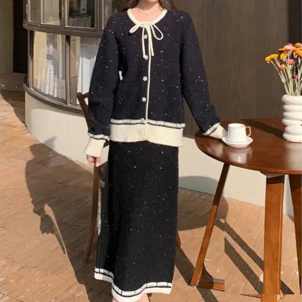 Elegantes Damen-Strickset LAIA – Luxus für alle Gelegenheiten