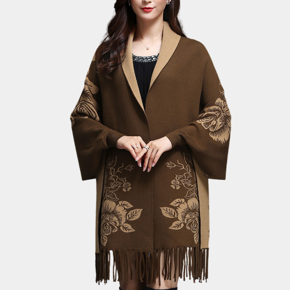 Strickjacke für Damen mit schimmerndem Effekt und modischer Quaste