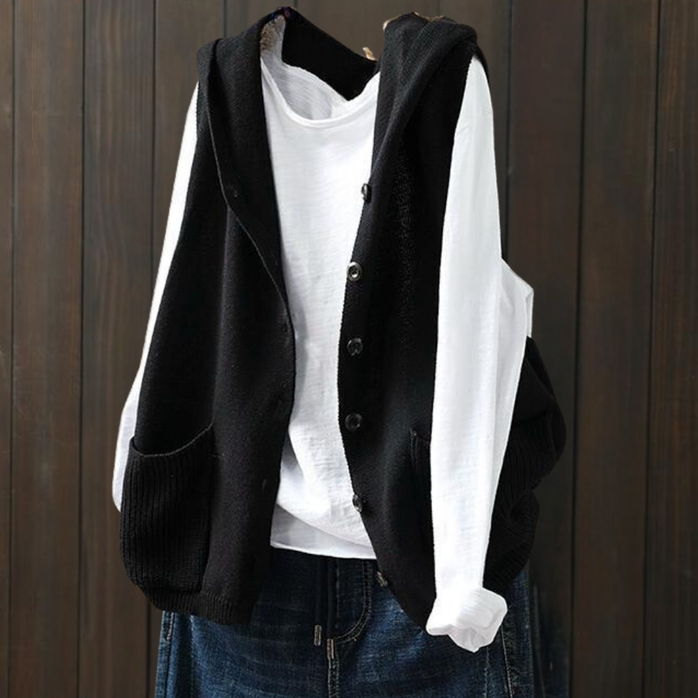 Damen-Strickjacke HEATHER: Gemütlich mit Kapuze