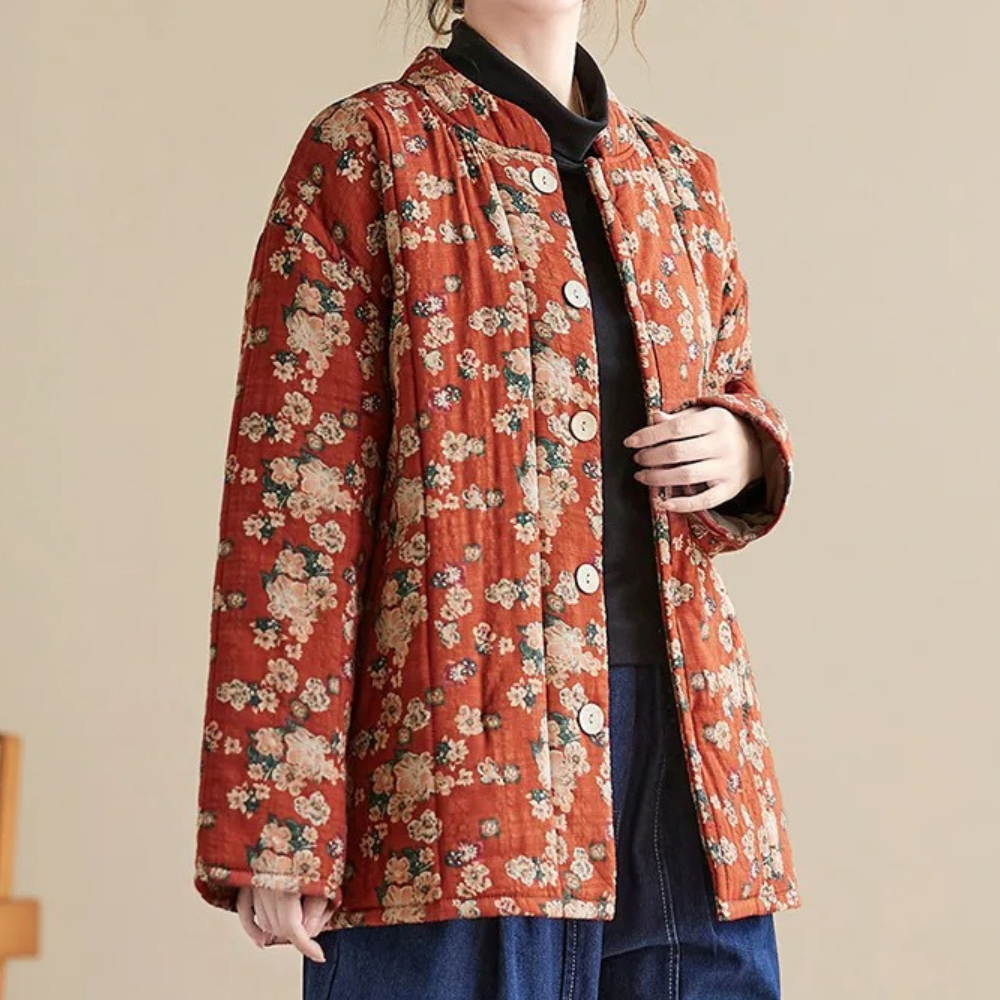 Elegante Damenjacke mit Blumenmuster – KATHERINE