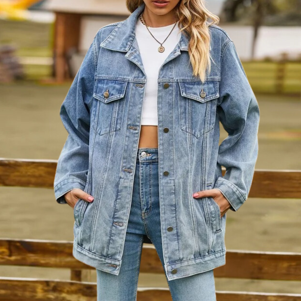 Elegante Damen Winterjacke aus Denim von Elizabeth