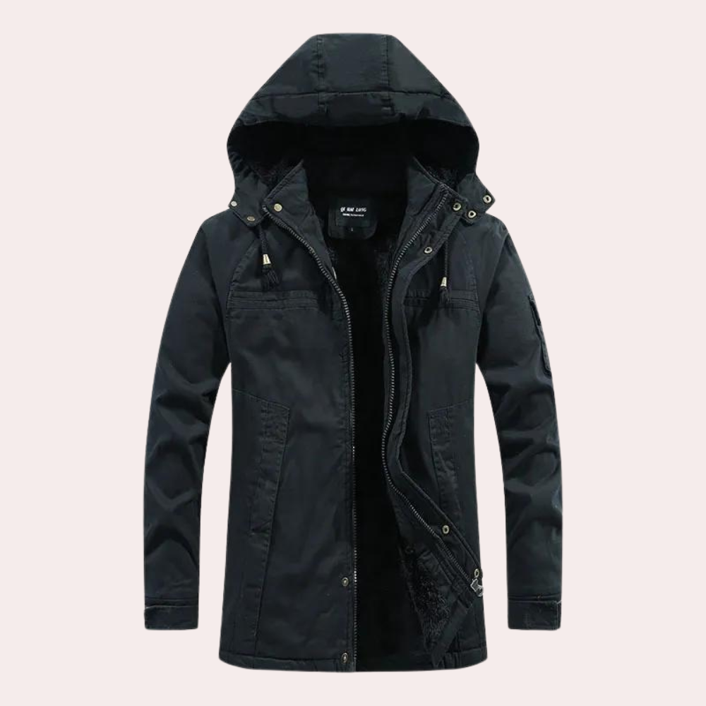 Moderne Winterjacke mit Kapuze von Aaron für den trendbewussten Mann