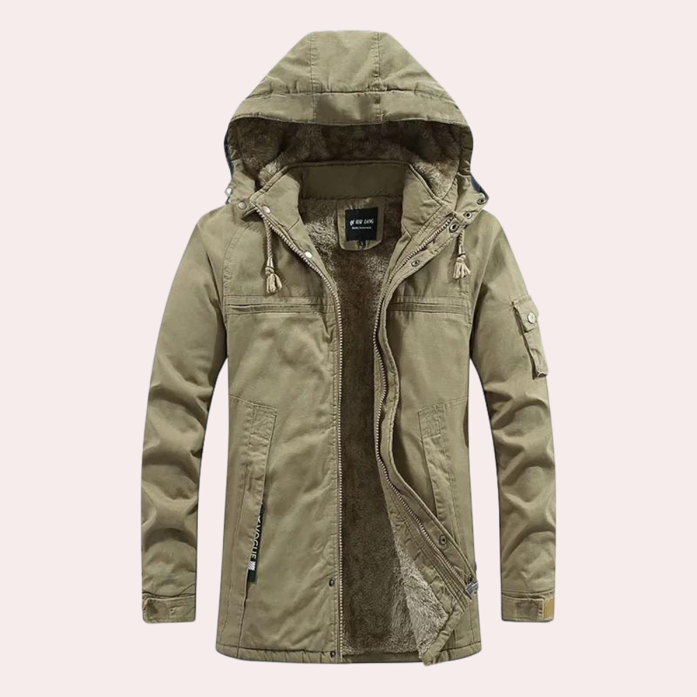 Moderne Winterjacke mit Kapuze von Aaron für den trendbewussten Mann