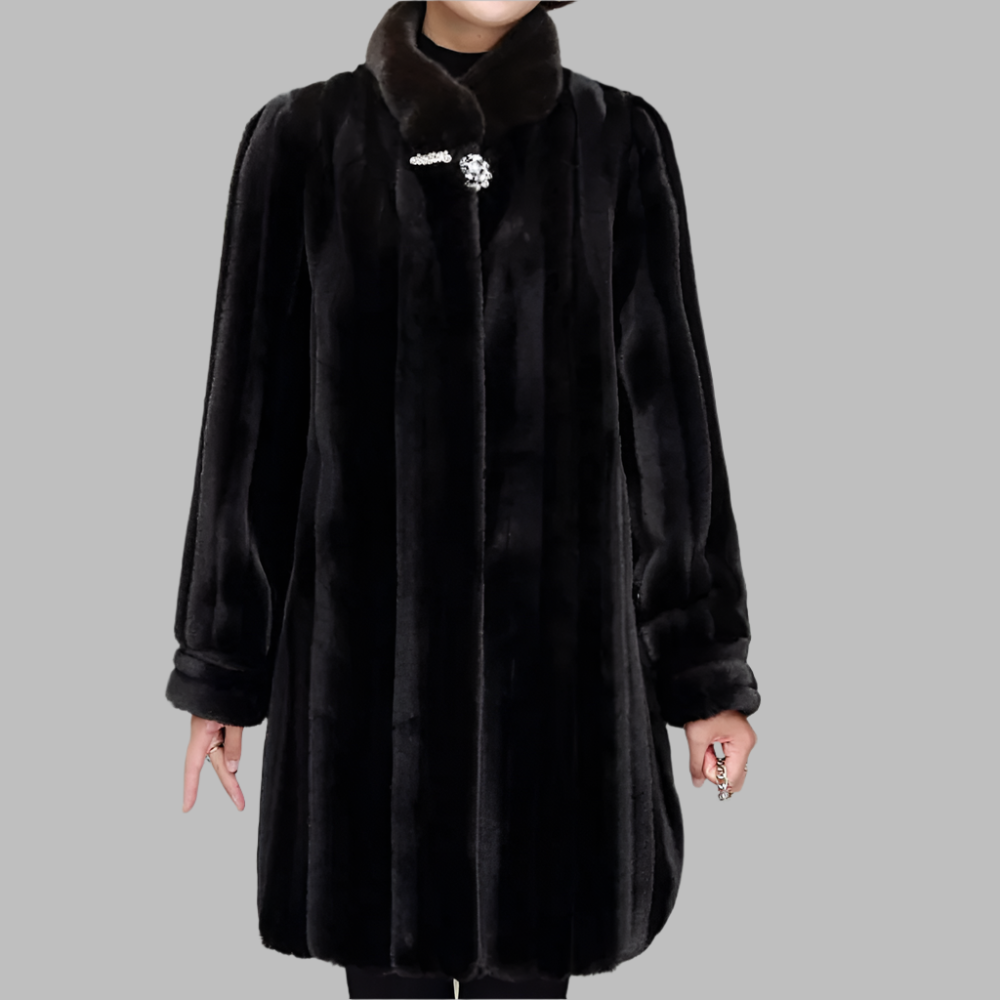 Krohn-e | Lang mit Stehkragen für Frauen Ideal für Den Winter