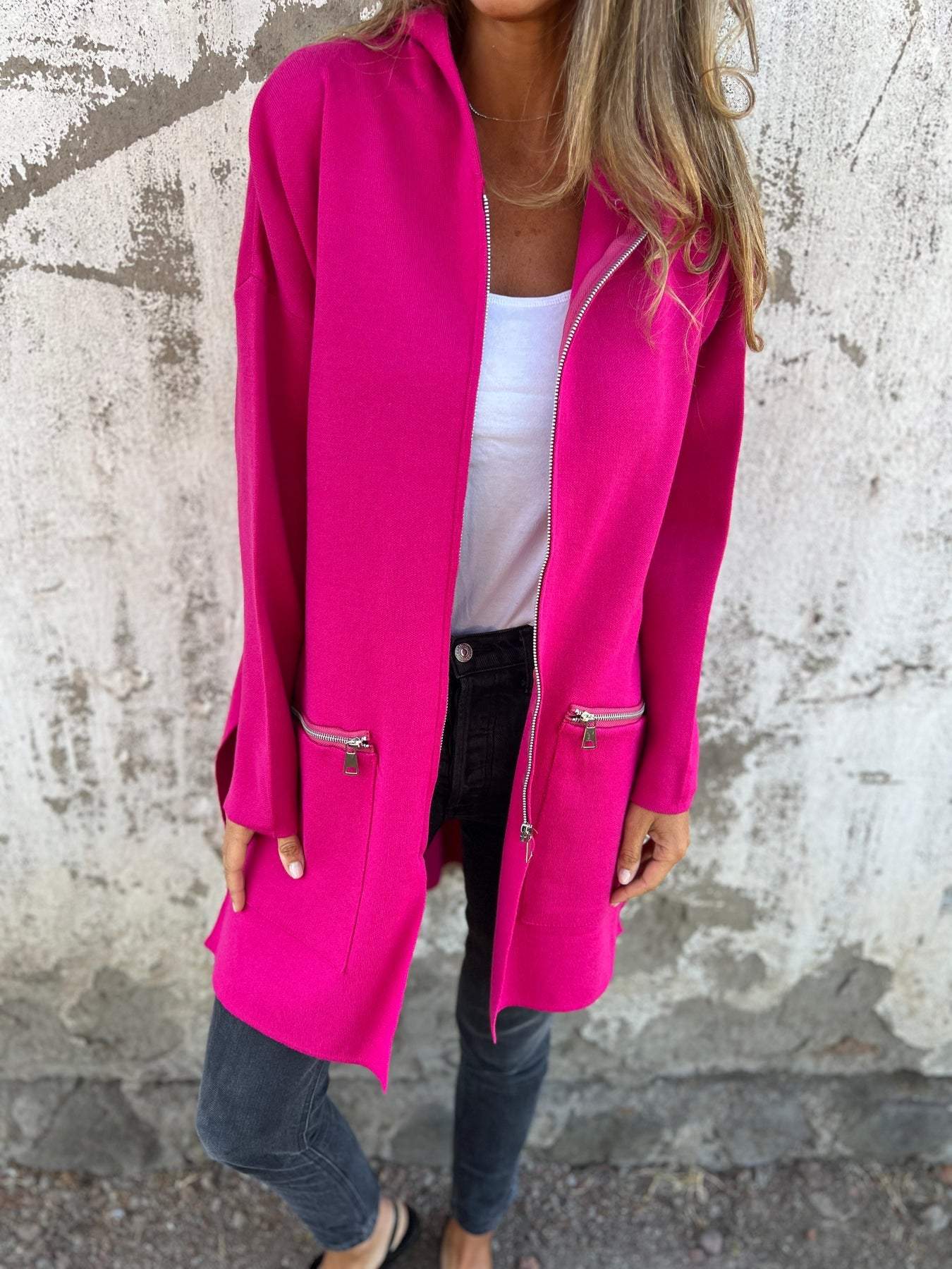 Coole Kapuzenjacke mit Reißverschluss für Damen - Carlie