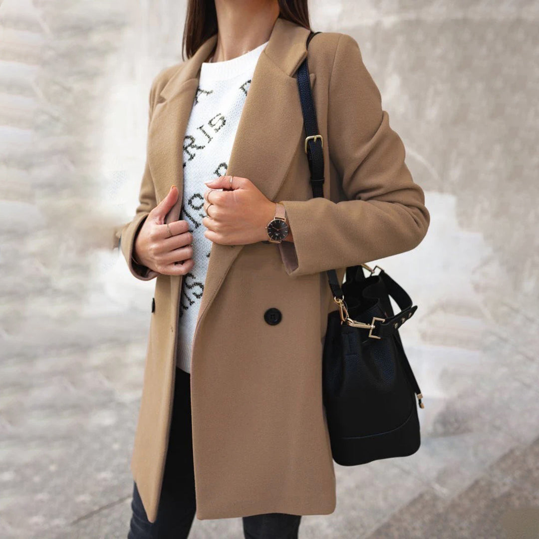 Elegantes, langes Damenwintermäntel - Modell CHARLOTTE