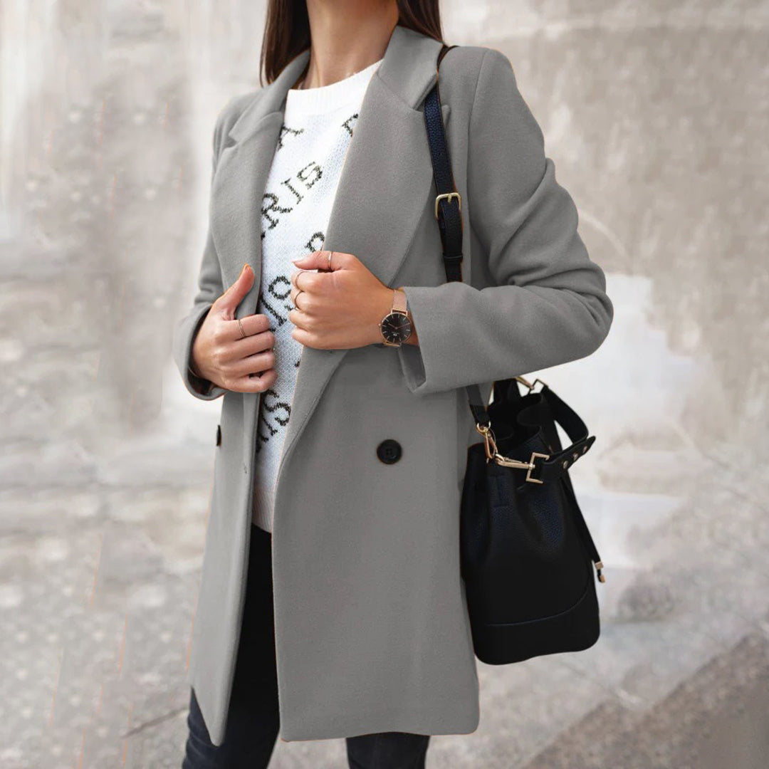 Elegantes, langes Damenwintermäntel - Modell CHARLOTTE