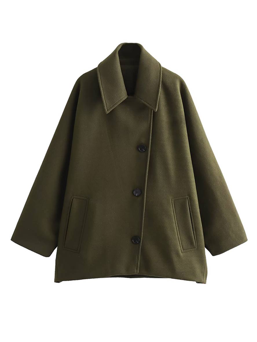 Krohn-e | Wolljacke - schicke Damenoberbekleidung mit Batwing-Ärmeln
