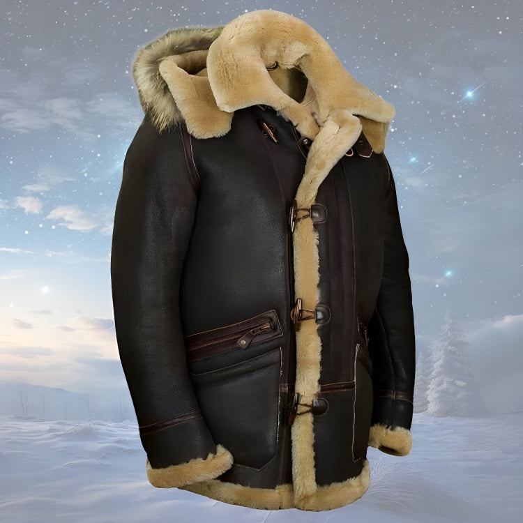 Hochwertige Avelena Schafsleder-Bomberjacke