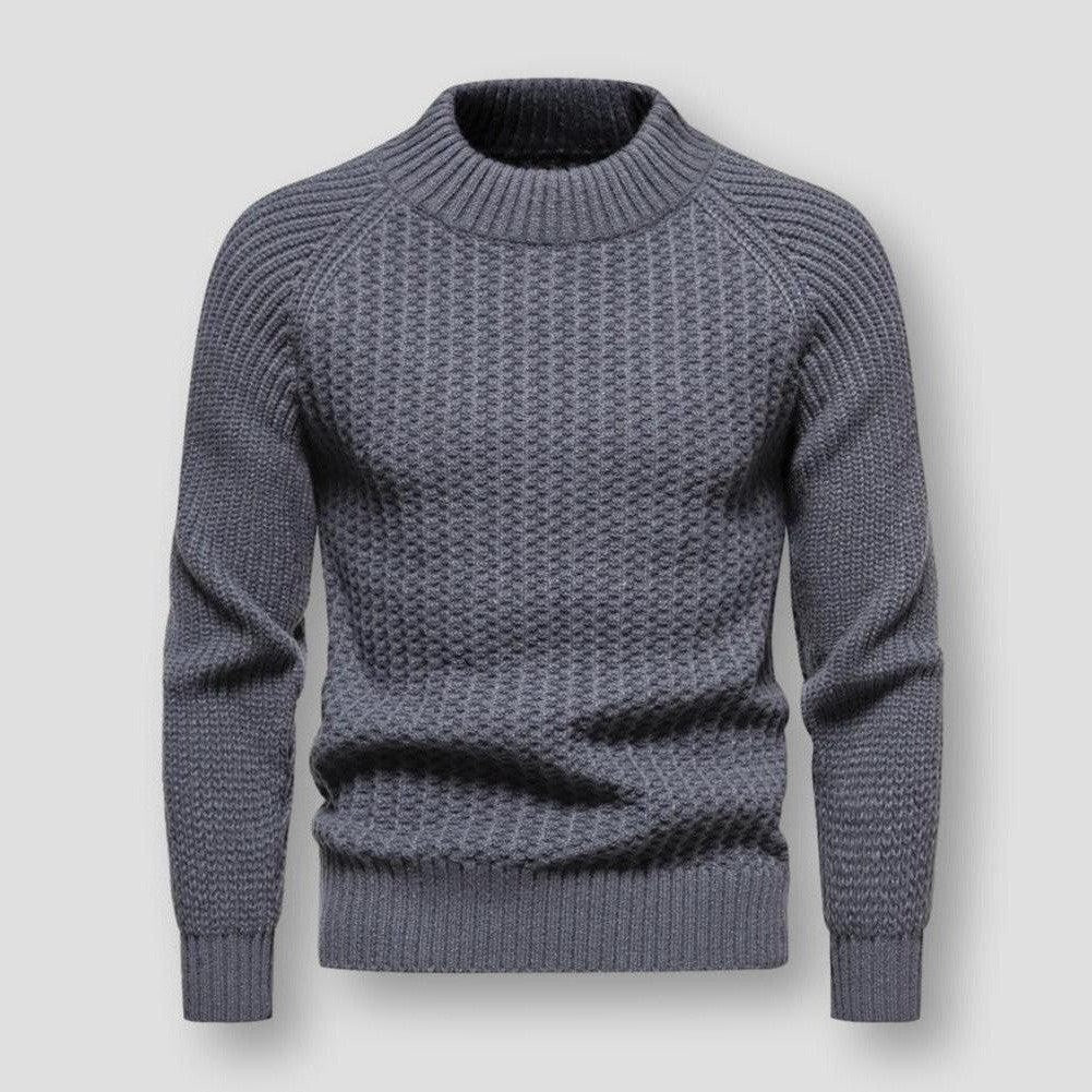 Edler Herrenpullover aus Waffelpiqué