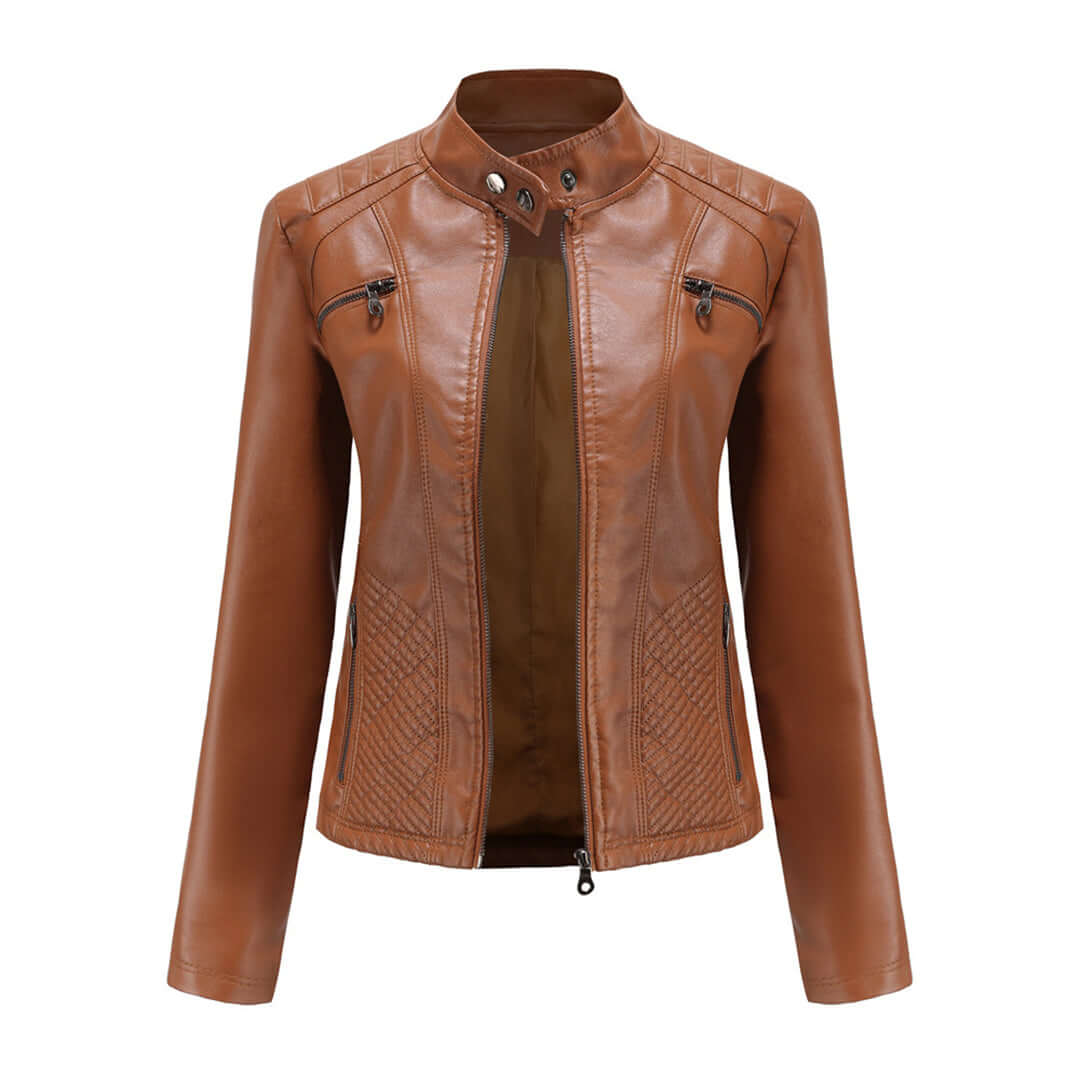 Krohn-e | Damen Lederjacke Mit Zeitlosem Elegantem Look