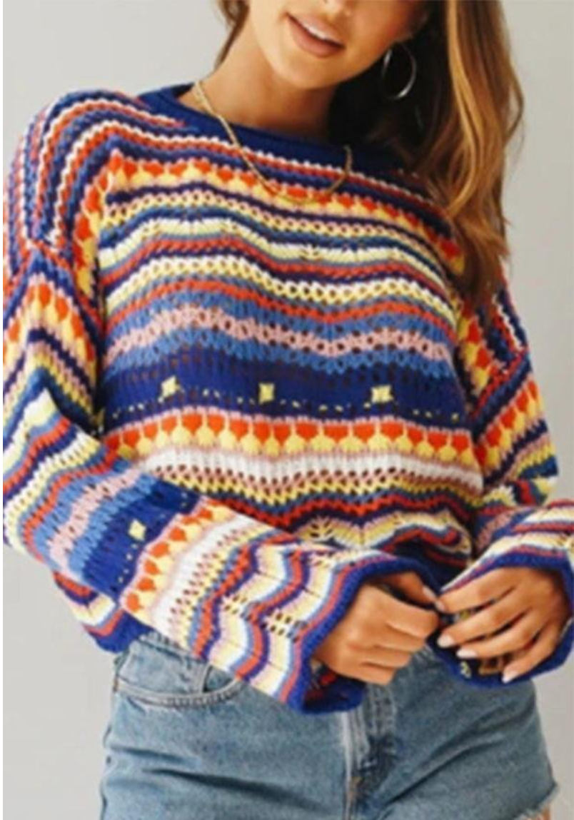 Pullover mit Streifen im Locker-Schnitt