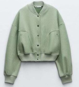 Weiche Bomberjacke aus Baumwolle für Damen, Jasmin