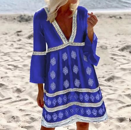 Fledermausärmel Sommerkleider von Marie - Weite Ärmel Sommerkleider