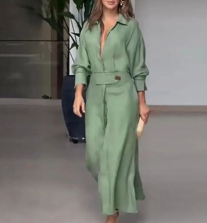 Elegantes Damen-Langarmkleid von Sophie mit Seitenschlitz